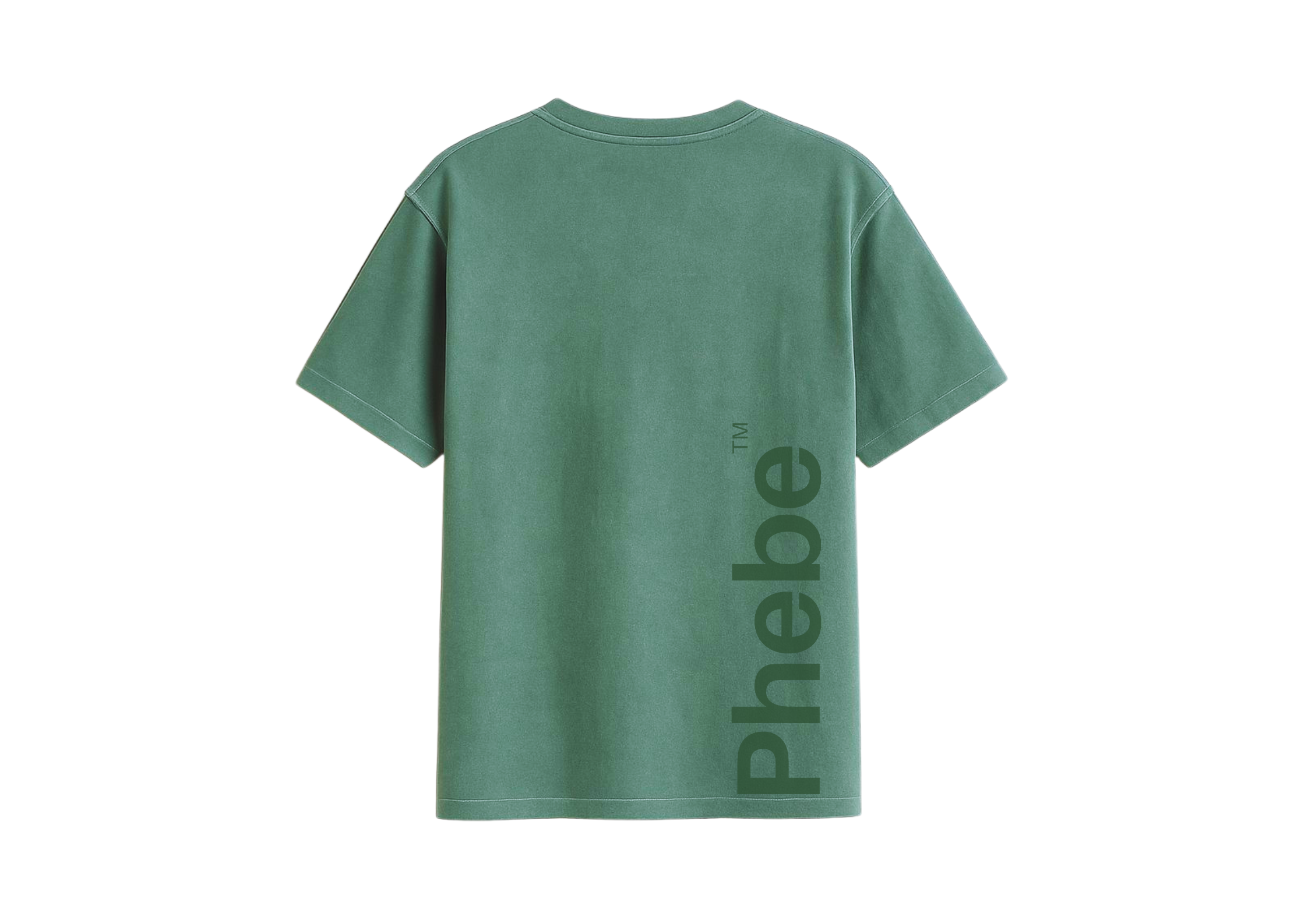 T-SHIRT MARINE GREEN STONED