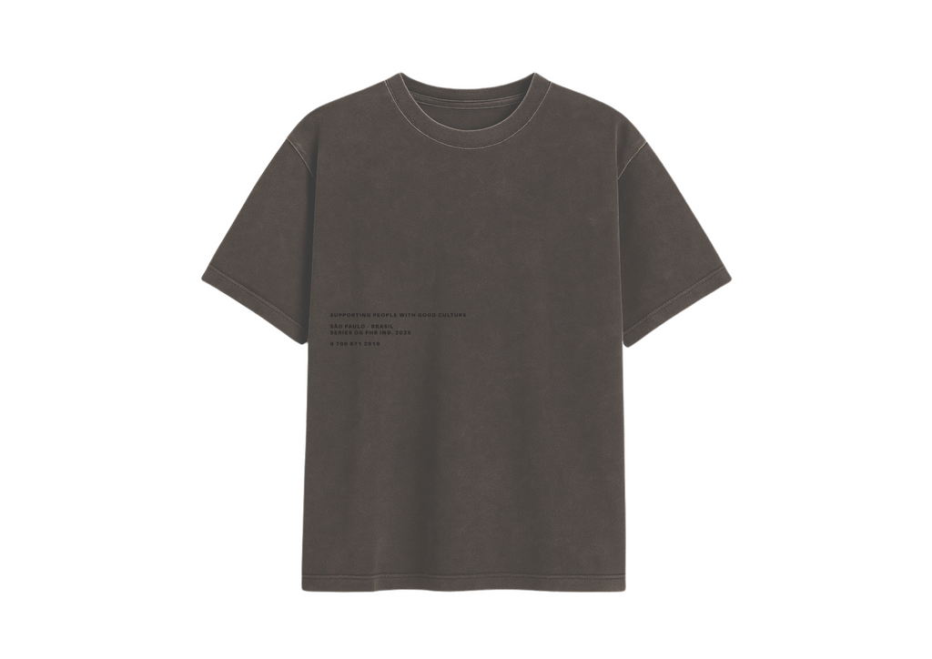T-SHIRT MARINE STONED BLACK