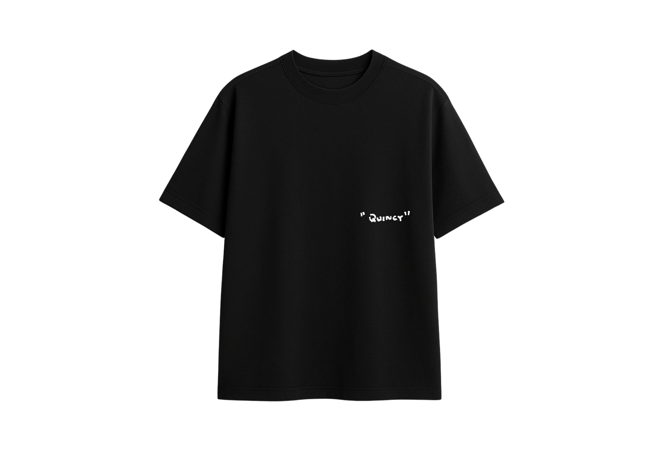 T-SHIRT BOXY BLACK OM QUINCY JONES