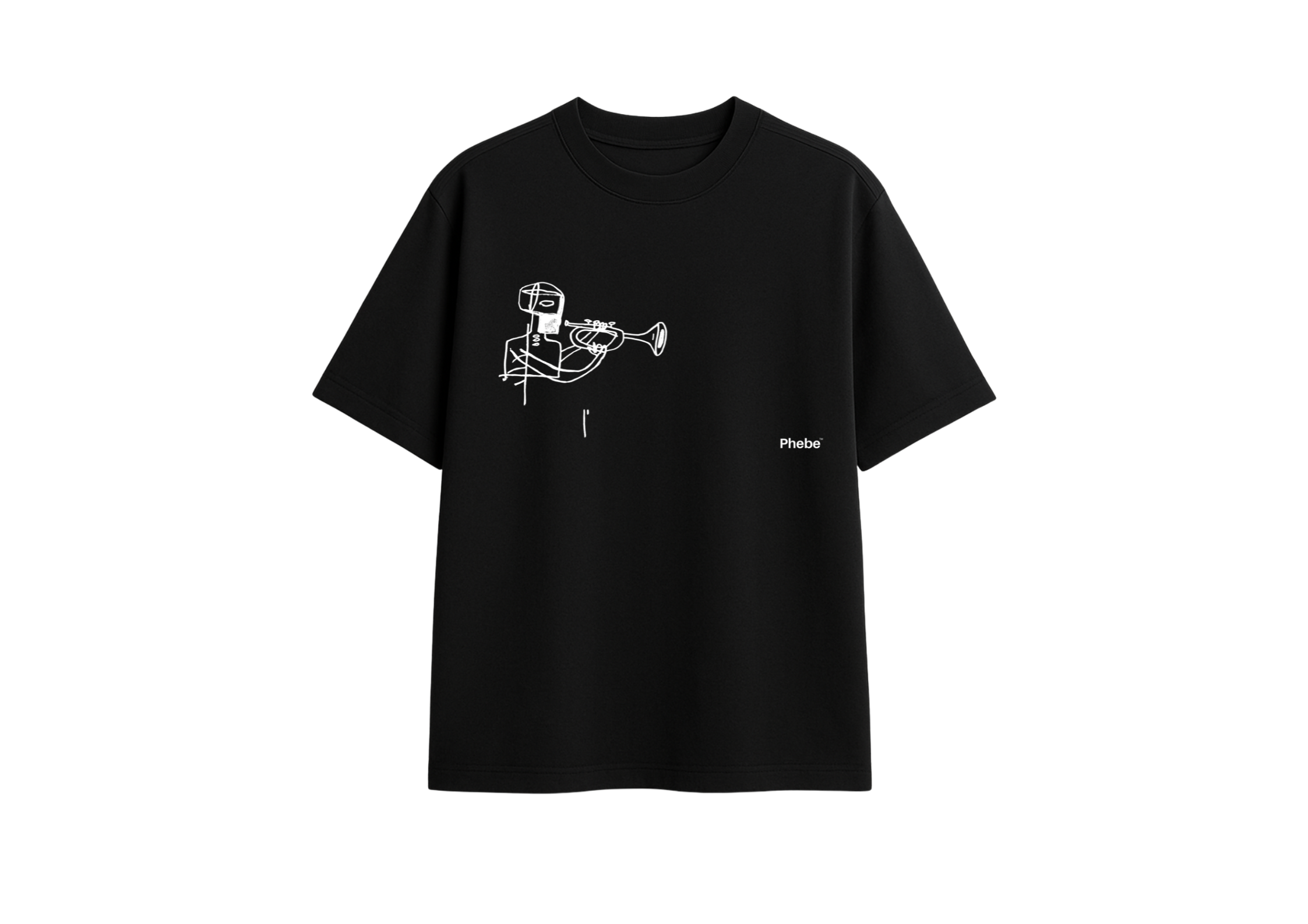 T-SHIRT BOXY BLACK OM QUINCY JONES