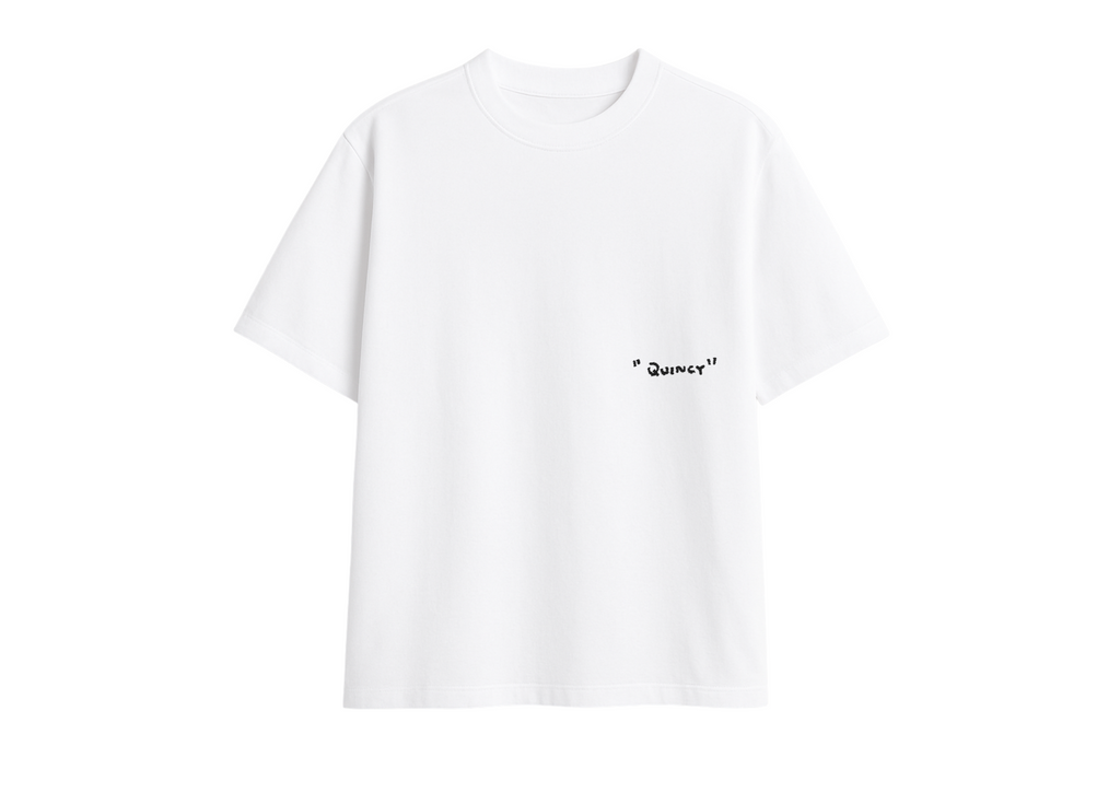 T-SHIRT OM QUINCY JONES WHITE BOXY